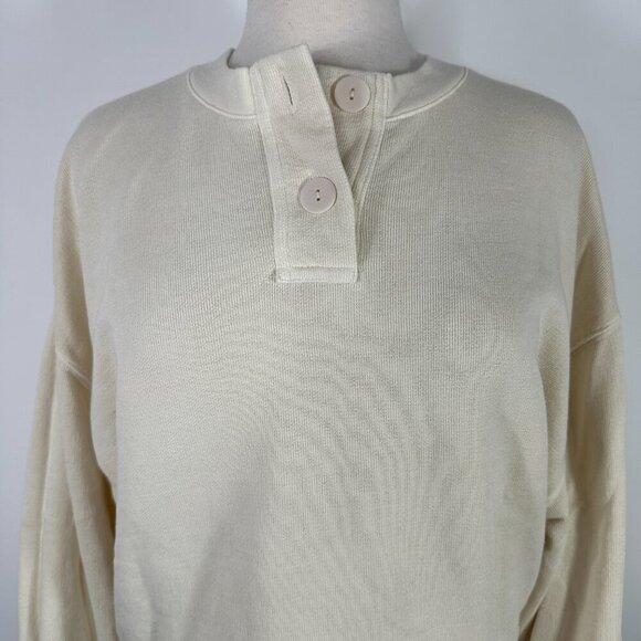 Rails Erin Henley Lightweight Sweatshirt In Putty Ecru Size S - Picture 4 of 12